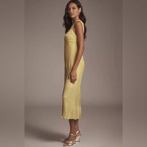 Anthropologie Pleated Midi Dress Size XL